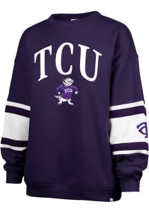 47 TCU Horned Frogs Womens Purple Steadfast Crew Sweatshirt