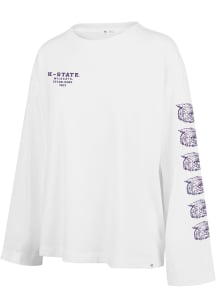 47 K-State Wildcats Womens White Ditto LS Tee