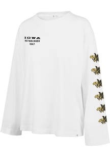 47 Iowa Hawkeyes Womens White Ditto LS Tee
