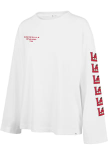 47 Louisville Cardinals Womens White Ditto LS Tee