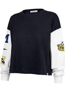 47 Michigan Wolverines Womens Blue Badge Sydney LS Tee