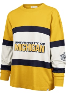 47 Michigan Wolverines Womens Gold Breezyway LS Tee