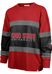 47 Ohio State Buckeyes Womens Red Breezyway LS Tee
