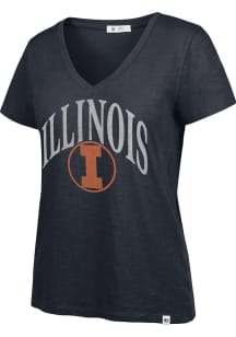 47 Illinois Fighting Illini Womens Navy Blue Tried and True Short Sleeve T-Shirt