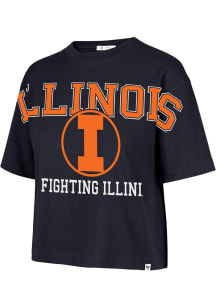 47 Illinois Fighting Illini Womens Navy Blue Outreach Short Sleeve T-Shirt