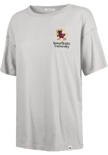 47 Iowa State Cyclones Womens Grey On Repeat Short Sleeve T-Shirt