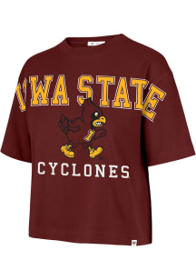 47 Iowa State Cyclones Womens Crimson Outreach Short Sleeve T-Shirt