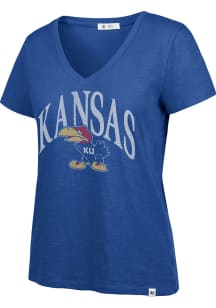 47 Kansas Jayhawks Womens Blue Tried and True Short Sleeve T-Shirt