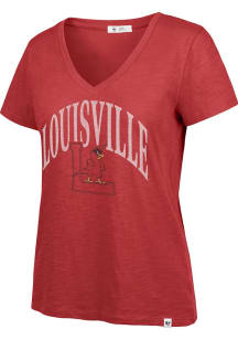 47 Louisville Cardinals Womens Red Tried and True Short Sleeve T-Shirt
