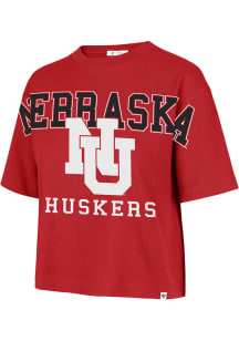 47 Nebraska Cornhuskers Womens Red Outreach Short Sleeve T-Shirt