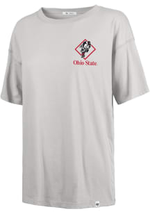 47 Ohio State Buckeyes Womens Grey On Repeat Short Sleeve T-Shirt