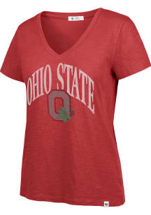 47 Ohio State Buckeyes Womens Red Tried and True Short Sleeve T-Shirt