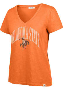 47 Oklahoma State Cowboys Womens Orange Tried and True Short Sleeve T-Shirt