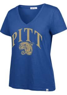 47 Pitt Panthers Womens Blue Tried and True Short Sleeve T-Shirt