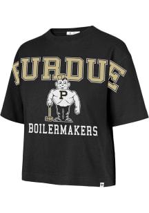 47 Purdue Boilermakers Womens Black Outreach Short Sleeve T-Shirt