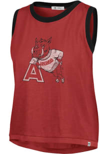47 Arkansas Razorbacks Womens Crimson Premier Ringer Tank Top