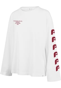 47 Philadelphia Phillies Womens White Ditto LS Tee