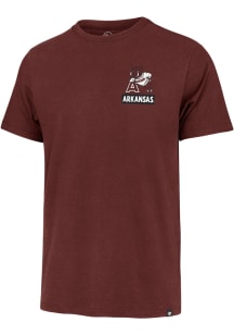 47 Arkansas Razorbacks Red Knock Back Franklin Short Sleeve Fashion T Shirt