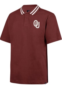 47 Oklahoma Sooners Mens Red Knox Rugby Short Sleeve Polo