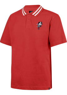 47 Ohio State Buckeyes Mens Red Knox Rugby Short Sleeve Polo