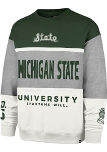 47 Michigan State Spartans Mens Grey On Five Maximalist Long Sleeve Crew Sweatshirt