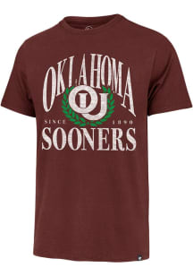 47 Oklahoma Sooners Red Pitchout Franklin Short Sleeve Fashion T Shirt