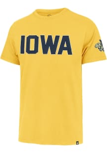 47 Iowa Hawkeyes Gold Side Ace Fieldhouse Short Sleeve Fashion T Shirt