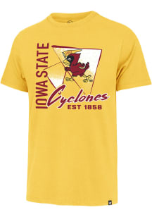 47 Iowa State Cyclones Gold Side Arm Franklin Short Sleeve Fashion T Shirt