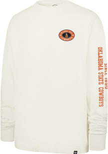 47 Oklahoma State Cowboys Ivory Tide Sweep Montauk Long Sleeve T Shirt