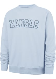 47 Kansas Jayhawks Mens Light Blue Trademark Foundation Long Sleeve Crew Sweatshirt