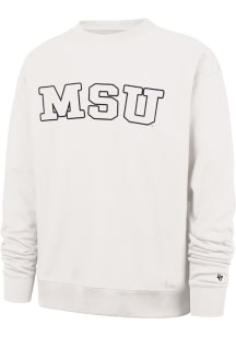 47 Michigan State Spartans Mens Ivory Trademark Foundation Long Sleeve Crew Sweatshirt