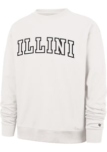 47 Illinois Fighting Illini Mens Ivory Trademark Foundation Long Sleeve Crew Sweatshirt