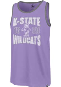 47 K-State Wildcats Mens Lavender Upload Franklin Short Sleeve Tank Top
