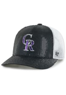 47 Colorado Rockies Black Dazzle Trucker Womens Adjustable Hat