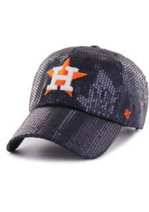 47 Houston Astros Navy Blue Dazzle Logo Clean Up Womens Adjustable Hat