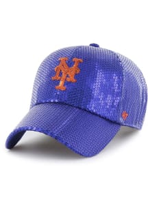 47 New York Mets Blue Dazzle Logo Clean Up Womens Adjustable Hat