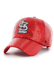 47 St Louis Cardinals Red Dazzle Logo Clean Up Womens Adjustable Hat