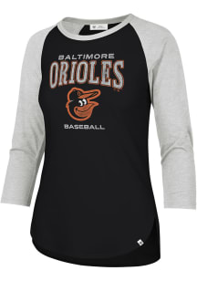 47 Baltimore Orioles Womens Black Frankie LS Tee