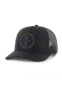 47 Pittsburgh Steelers Strap Trucker Design Adjustable Hat - Black