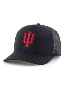 47 Indiana Hoosiers Outline Trucker Adjustable Hat - Black