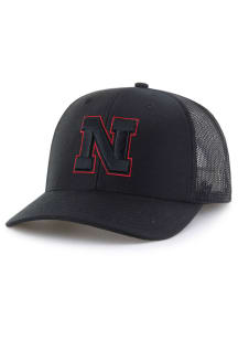 47 Nebraska Cornhuskers Outline Trucker Adjustable Hat - Black
