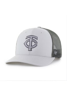 47 Minnesota Twins Outline Trucker Adjustable Hat - Grey