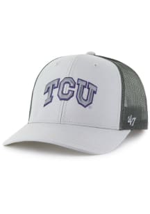47 TCU Horned Frogs Outline Trucker Adjustable Hat - Grey