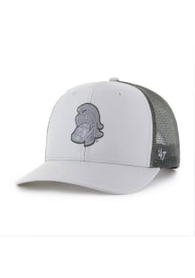 47 Michigan State Spartans Outline Trucker Adjustable Hat - Grey