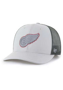 47 Detroit Red Wings Outline Trucker Adjustable Hat - Grey