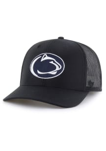 47 Penn State Nittany Lions White Logo Trucker Adjustable Hat - Black
