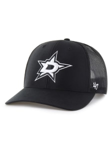 47 Dallas Stars White Logo Trucker Adjustable Hat - Black