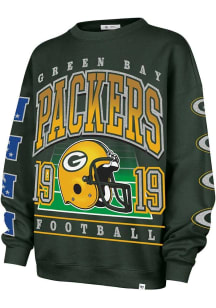 47 Green Bay Packers Womens Green Go Big Crew Sweatshirt