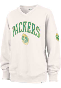 47 Green Bay Packers Womens White Daze Crew Sweatshirt