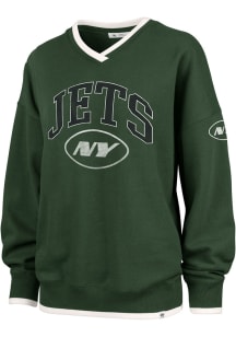 47 New York Jets Womens Black Daze Crew Sweatshirt